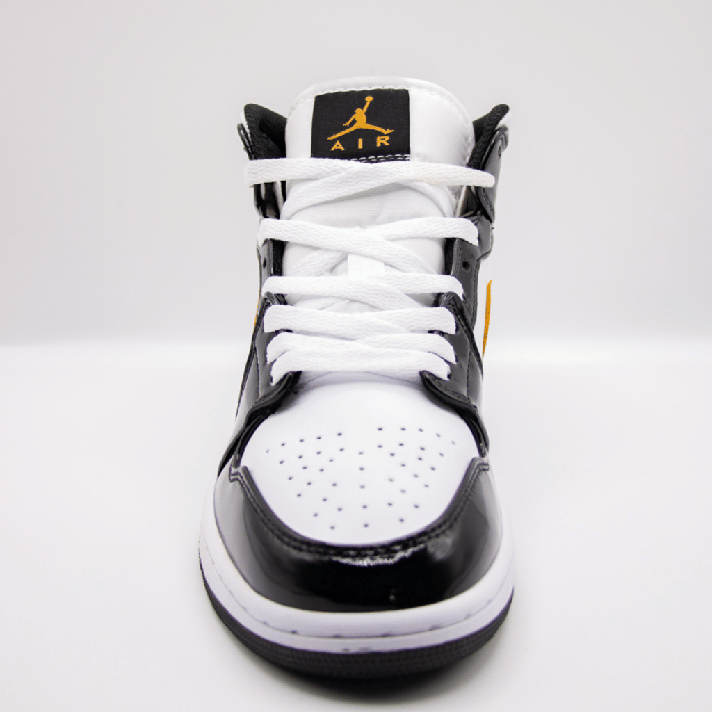 Nike Air Jordan 1 Mid SE Patent Metallic Gold