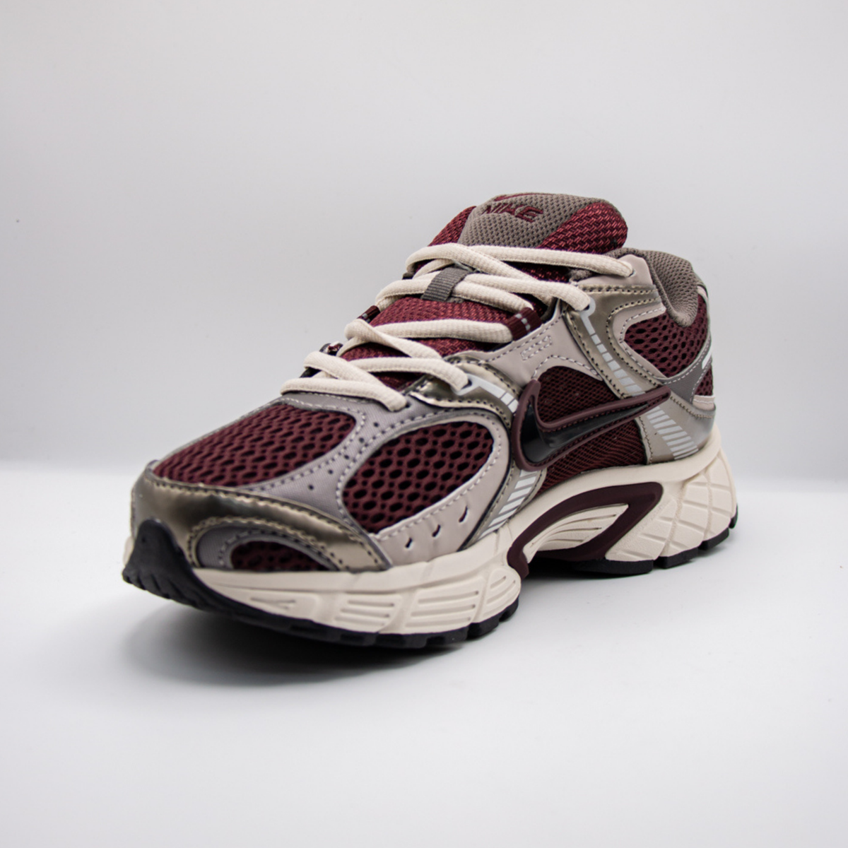 Nike V2K Run Burgundy Metallic Silver