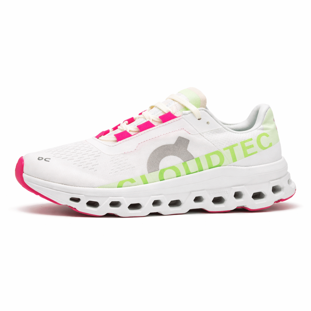 On Cloud Monster Blanco con Rosa y Verde