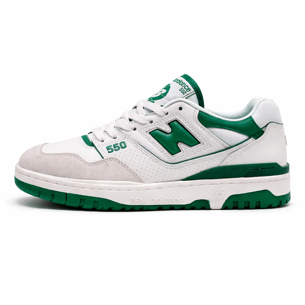 New Balance 550 Blanco con Verde