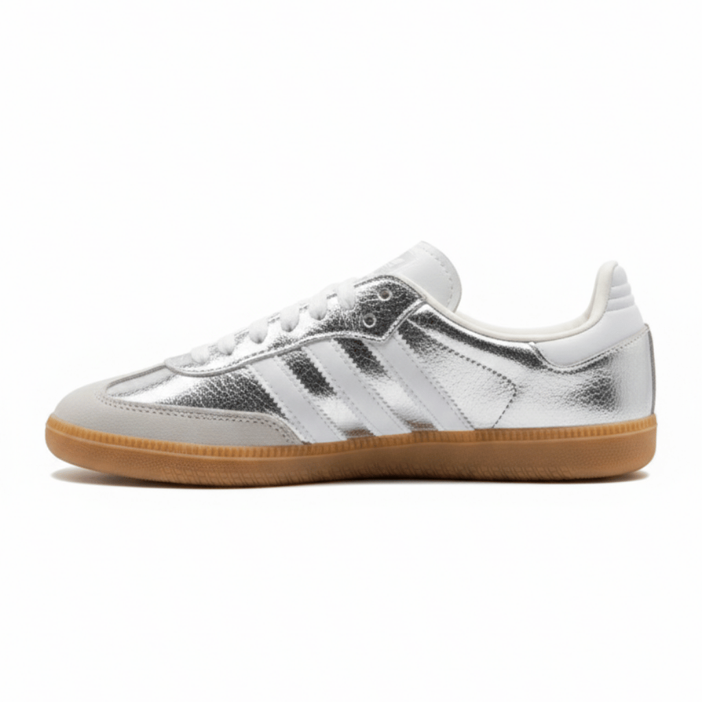 Samba OG "Silver Metallic Cracked Leather"