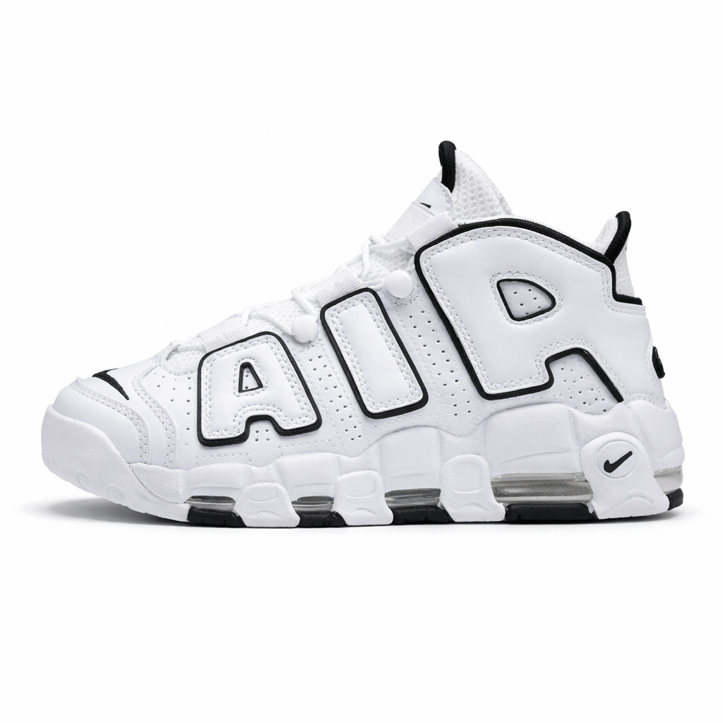 Nike Air More Uptempo Blancos con detalles negros