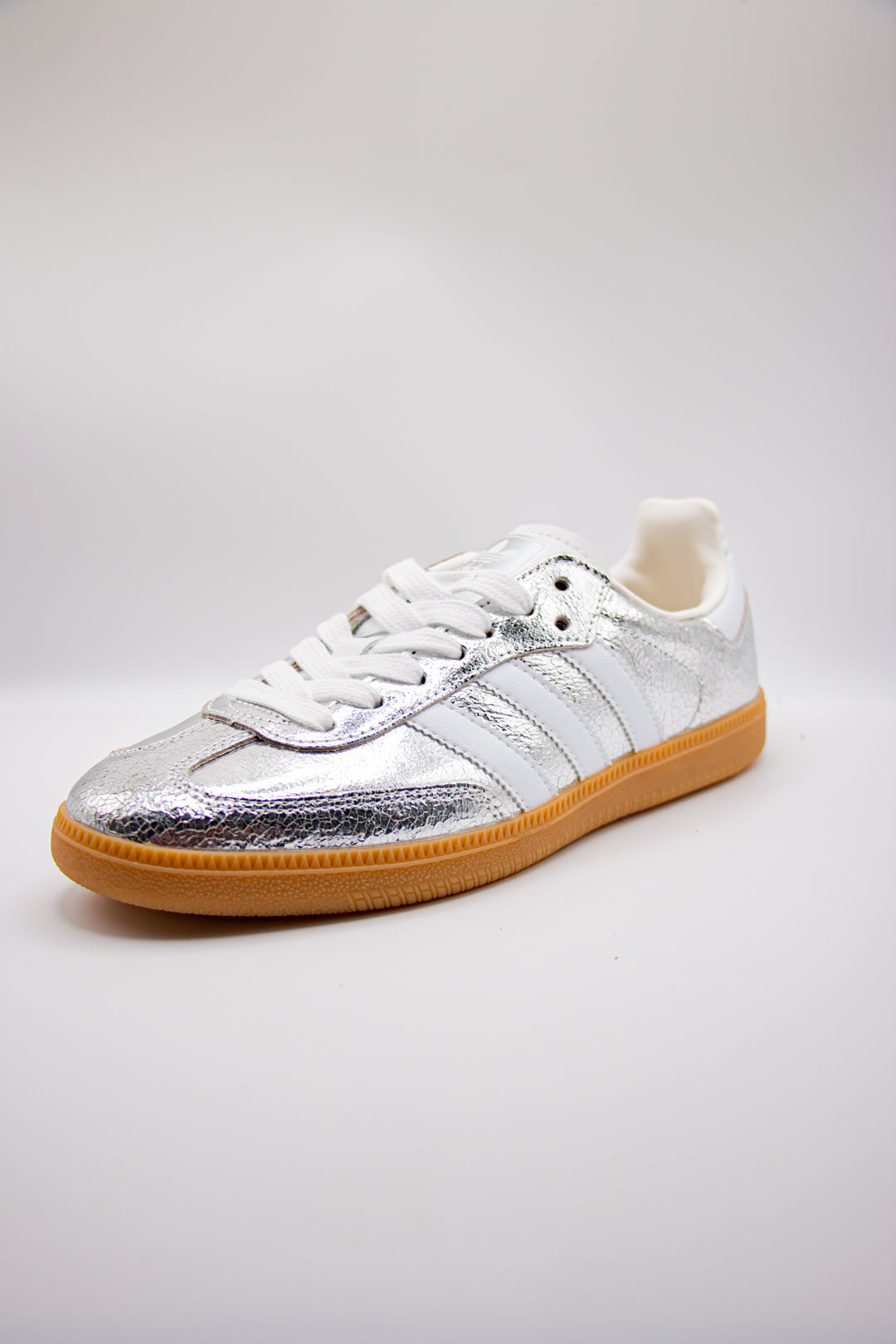 Samba OG "Silver Metallic Cracked Leather"